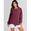 imageANRABESS Womens Oversized Sweatshirt Crewneck Long Sleeve Tunic Pollover Shirt Side Zipper Hoodie Sweater 2025 Spring ClothesBurgundy