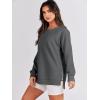imageANRABESS Womens Oversized Sweatshirt Crewneck Long Sleeve Tunic Pollover Shirt Side Zipper Hoodie Sweater 2025 Spring ClothesDark Grey