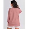 imageANRABESS Womens Oversized Sweatshirt Crewneck Long Sleeve Tunic Pollover Shirt Side Zipper Hoodie Sweater 2025 Spring ClothesDark Pink