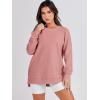 imageANRABESS Womens Oversized Sweatshirt Crewneck Long Sleeve Tunic Pollover Shirt Side Zipper Hoodie Sweater 2025 Spring ClothesDark Pink