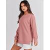 imageANRABESS Womens Oversized Sweatshirt Crewneck Long Sleeve Tunic Pollover Shirt Side Zipper Hoodie Sweater 2025 Spring ClothesDark Pink