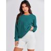 imageANRABESS Womens Oversized Sweatshirt Crewneck Long Sleeve Tunic Pollover Shirt Side Zipper Hoodie Sweater 2025 Spring ClothesDusty Blue