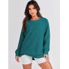 imageANRABESS Womens Oversized Sweatshirt Crewneck Long Sleeve Tunic Pollover Shirt Side Zipper Hoodie Sweater 2025 Spring ClothesDusty Blue