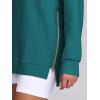 imageANRABESS Womens Oversized Sweatshirt Crewneck Long Sleeve Tunic Pollover Shirt Side Zipper Hoodie Sweater 2025 Spring ClothesDusty Blue