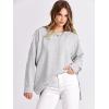 imageANRABESS Womens Oversized Sweatshirt Crewneck Long Sleeve Tunic Pollover Shirt Side Zipper Hoodie Sweater 2025 Spring ClothesGray