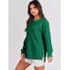 imageANRABESS Womens Oversized Sweatshirt Crewneck Long Sleeve Tunic Pollover Shirt Side Zipper Hoodie Sweater 2025 Spring ClothesGreen