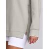 imageANRABESS Womens Oversized Sweatshirt Crewneck Long Sleeve Tunic Pollover Shirt Side Zipper Hoodie Sweater 2025 Spring ClothesGrey Apricot