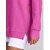 imageANRABESS Womens Oversized Sweatshirt Crewneck Long Sleeve Tunic Pollover Shirt Side Zipper Hoodie Sweater 2025 Spring ClothesHot Pink