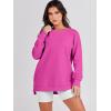 imageANRABESS Womens Oversized Sweatshirt Crewneck Long Sleeve Tunic Pollover Shirt Side Zipper Hoodie Sweater 2025 Spring ClothesHot Pink