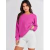 imageANRABESS Womens Oversized Sweatshirt Crewneck Long Sleeve Tunic Pollover Shirt Side Zipper Hoodie Sweater 2025 Spring ClothesHot Pink