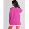 imageANRABESS Womens Oversized Sweatshirt Crewneck Long Sleeve Tunic Pollover Shirt Side Zipper Hoodie Sweater 2025 Spring ClothesHot Pink