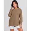 imageANRABESS Womens Oversized Sweatshirt Crewneck Long Sleeve Tunic Pollover Shirt Side Zipper Hoodie Sweater 2025 Spring ClothesKhaki