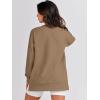 imageANRABESS Womens Oversized Sweatshirt Crewneck Long Sleeve Tunic Pollover Shirt Side Zipper Hoodie Sweater 2025 Spring ClothesKhaki