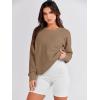 imageANRABESS Womens Oversized Sweatshirt Crewneck Long Sleeve Tunic Pollover Shirt Side Zipper Hoodie Sweater 2025 Spring ClothesKhaki