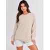 imageANRABESS Womens Oversized Sweatshirt Crewneck Long Sleeve Tunic Pollover Shirt Side Zipper Hoodie Sweater 2025 Spring ClothesLight Almond