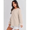 imageANRABESS Womens Oversized Sweatshirt Crewneck Long Sleeve Tunic Pollover Shirt Side Zipper Hoodie Sweater 2025 Spring ClothesLight Almond