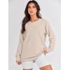 imageANRABESS Womens Oversized Sweatshirt Crewneck Long Sleeve Tunic Pollover Shirt Side Zipper Hoodie Sweater 2025 Spring ClothesLight Almond