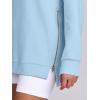 imageANRABESS Womens Oversized Sweatshirt Crewneck Long Sleeve Tunic Pollover Shirt Side Zipper Hoodie Sweater 2025 Spring ClothesLight Blue