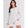 imageANRABESS Womens Oversized Sweatshirt Crewneck Long Sleeve Tunic Pollover Shirt Side Zipper Hoodie Sweater 2025 Spring ClothesLight Gray