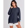 imageANRABESS Womens Oversized Sweatshirt Crewneck Long Sleeve Tunic Pollover Shirt Side Zipper Hoodie Sweater 2025 Spring ClothesNavy Blue