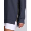 imageANRABESS Womens Oversized Sweatshirt Crewneck Long Sleeve Tunic Pollover Shirt Side Zipper Hoodie Sweater 2025 Spring ClothesNavy Blue