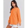 imageANRABESS Womens Oversized Sweatshirt Crewneck Long Sleeve Tunic Pollover Shirt Side Zipper Hoodie Sweater 2025 Spring ClothesOrange