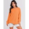 imageANRABESS Womens Oversized Sweatshirt Crewneck Long Sleeve Tunic Pollover Shirt Side Zipper Hoodie Sweater 2025 Spring ClothesOrange