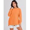 imageANRABESS Womens Oversized Sweatshirt Crewneck Long Sleeve Tunic Pollover Shirt Side Zipper Hoodie Sweater 2025 Spring ClothesOrange