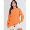 imageANRABESS Womens Oversized Sweatshirt Crewneck Long Sleeve Tunic Pollover Shirt Side Zipper Hoodie Sweater 2025 Spring ClothesOrange
