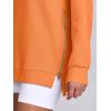 imageANRABESS Womens Oversized Sweatshirt Crewneck Long Sleeve Tunic Pollover Shirt Side Zipper Hoodie Sweater 2025 Spring ClothesOrange
