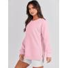 imageANRABESS Womens Oversized Sweatshirt Crewneck Long Sleeve Tunic Pollover Shirt Side Zipper Hoodie Sweater 2025 Spring ClothesPink