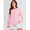 imageANRABESS Womens Oversized Sweatshirt Crewneck Long Sleeve Tunic Pollover Shirt Side Zipper Hoodie Sweater 2025 Spring ClothesPink