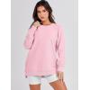 imageANRABESS Womens Oversized Sweatshirt Crewneck Long Sleeve Tunic Pollover Shirt Side Zipper Hoodie Sweater 2025 Spring ClothesPink