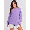 imageANRABESS Womens Oversized Sweatshirt Crewneck Long Sleeve Tunic Pollover Shirt Side Zipper Hoodie Sweater 2025 Spring ClothesPurple