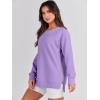 imageANRABESS Womens Oversized Sweatshirt Crewneck Long Sleeve Tunic Pollover Shirt Side Zipper Hoodie Sweater 2025 Spring ClothesPurple