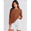 imageANRABESS Womens Oversized Sweatshirt Crewneck Long Sleeve Tunic Pollover Shirt Side Zipper Hoodie Sweater 2025 Spring ClothesRust