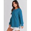 imageANRABESS Womens Oversized Sweatshirt Crewneck Long Sleeve Tunic Pollover Shirt Side Zipper Hoodie Sweater 2025 Spring ClothesSteel Blue