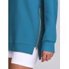imageANRABESS Womens Oversized Sweatshirt Crewneck Long Sleeve Tunic Pollover Shirt Side Zipper Hoodie Sweater 2025 Spring ClothesSteel Blue