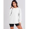 imageANRABESS Womens Oversized Sweatshirt Crewneck Long Sleeve Tunic Pollover Shirt Side Zipper Hoodie Sweater 2025 Spring ClothesWhite