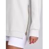imageANRABESS Womens Oversized Sweatshirt Crewneck Long Sleeve Tunic Pollover Shirt Side Zipper Hoodie Sweater 2025 Spring ClothesWhite