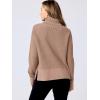 imageANRABESS Womens Turtleneck Long Sleeve Sweaters Waffle Knit Casual Side Zipper Pullover Tops Thumbhole 2024 Fall OutfitsKhaki