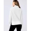 imageANRABESS Womens Turtleneck Long Sleeve Sweaters Waffle Knit Casual Side Zipper Pullover Tops Thumbhole 2024 Fall OutfitsWhite