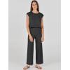 imageANRABESS Women 2 Piece Outfits Casual Summer Sleeveless Tops Knit Pants Sweater Lounge Matching Sets 2025 Trendy ClothesBlackwhite 02