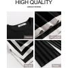 imageANRABESS Women 2 Piece Outfits Casual Summer Sleeveless Tops Knit Pants Sweater Lounge Matching Sets 2025 Trendy ClothesBlackwhite