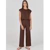 imageANRABESS Women 2 Piece Outfits Casual Summer Sleeveless Tops Knit Pants Sweater Lounge Matching Sets 2025 Trendy ClothesCoffee