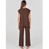 imageANRABESS Women 2 Piece Outfits Casual Summer Sleeveless Tops Knit Pants Sweater Lounge Matching Sets 2025 Trendy ClothesCoffee