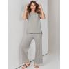 imageANRABESS Women 2 Piece Outfits Casual Summer Sleeveless Tops Knit Pants Sweater Lounge Matching Sets 2025 Trendy ClothesGrey