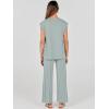 imageANRABESS Women 2 Piece Outfits Casual Summer Sleeveless Tops Knit Pants Sweater Lounge Matching Sets 2025 Trendy ClothesGrey Green
