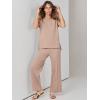 imageANRABESS Women 2 Piece Outfits Casual Summer Sleeveless Tops Knit Pants Sweater Lounge Matching Sets 2025 Trendy ClothesKhaki