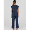 imageANRABESS Women 2 Piece Outfits Casual Summer Sleeveless Tops Knit Pants Sweater Lounge Matching Sets 2025 Trendy ClothesNavy Blue